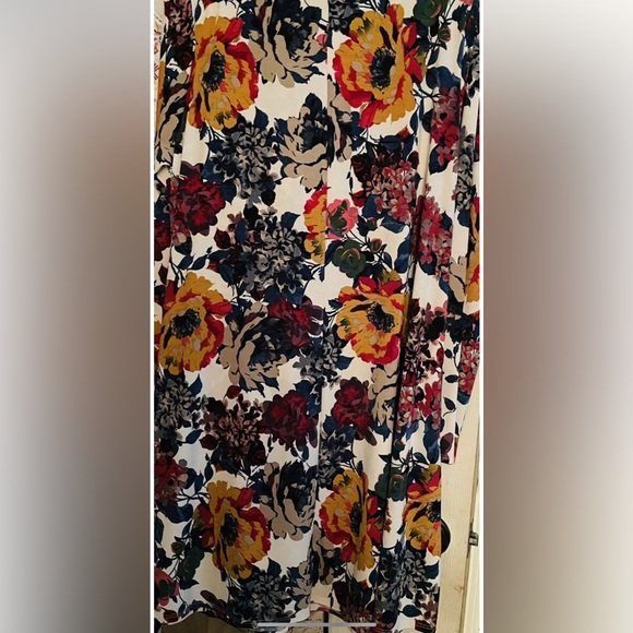 NWT Women XL Midi Dress Long Sleeve Multicolor Floral Whimsy Boho Wedding - Picture 4 of 6